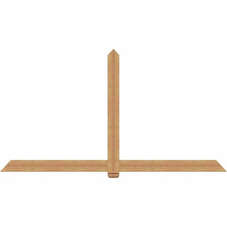 Ekena Millwork Eugene Smooth Timber Gable Bracket, Western Red Cedar, 108"W x 58"H x 1 1/2"D x 5 1/2"F, 13/12 Pitch GBW108X58X0206EUG00SWR